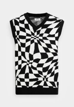 YOURTURN Distorted Check Vest Unisex - Trui - Black/White -Yourturn Verkoopwinkel 0c905aaa1f764777bb0751bb5f4242ae