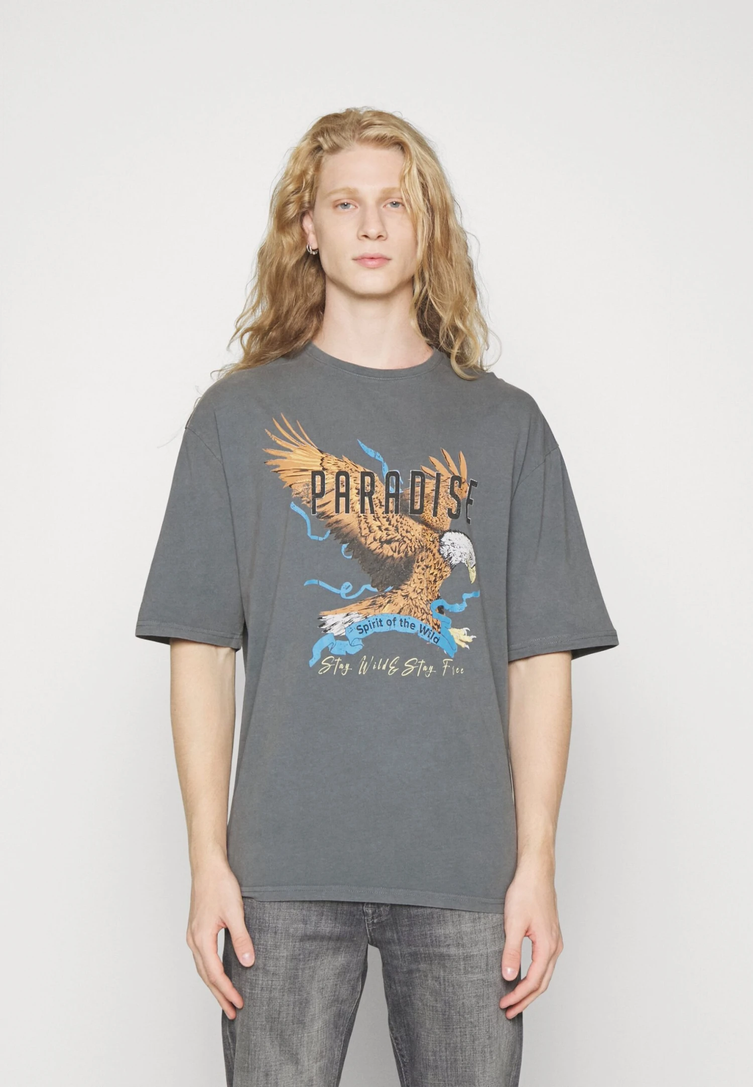 YOURTURN Unisex - T-Shirt Print - Mottled Black 3 YOURTURN Unisex - T-Shirt Print - Mottled Black