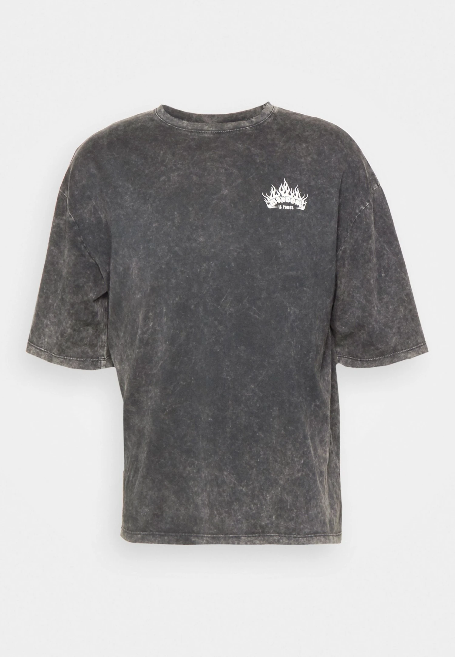 YOURTURN Skull Graphic Tee Unisex - T-Shirt Print - Mottled Black 7 YOURTURN Skull Graphic Tee Unisex - T-Shirt Print - Mottled Black - Afbeelding 5