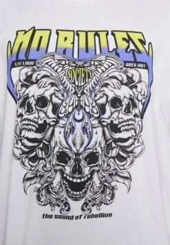 YOURTURN Rule Skull Graphic Tee Unisex - T-Shirt Print - White 11 YOURTURN Rule Skull Graphic Tee Unisex - T-Shirt Print - White -Yourturn Verkoopwinkel 38058aa46a744b1d840b5599082d9305