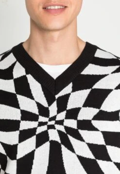 YOURTURN Distorted Check Vest Unisex - Trui - Black/White -Yourturn Verkoopwinkel 7dcb994c98d14ce7a38fa74356cb62c7