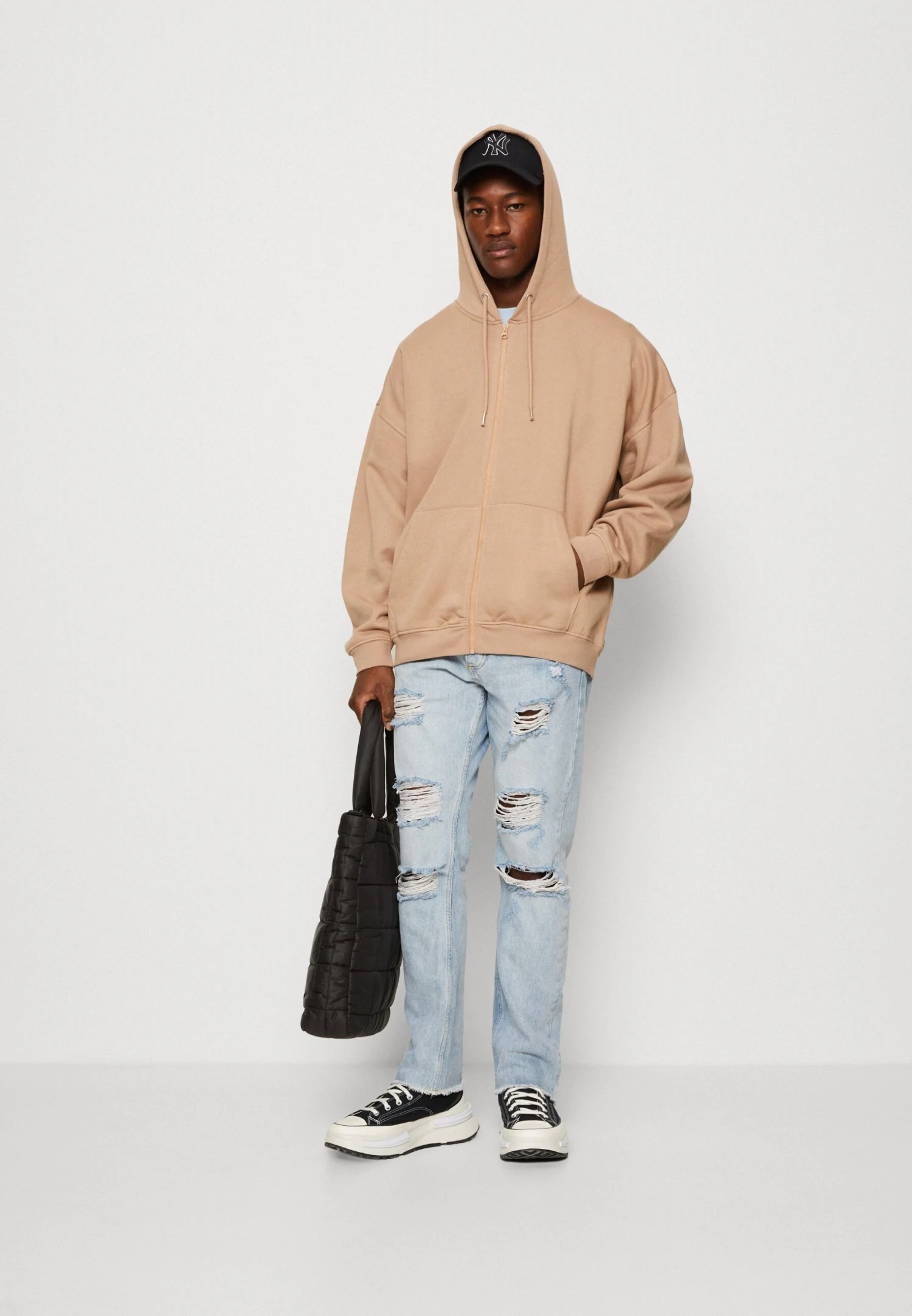 YOURTURN Unisex - Sweater Met Rits - Tan 4 YOURTURN Unisex - Sweater Met Rits - Tan - Afbeelding 2