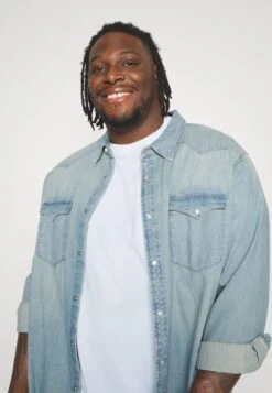 YOURTURN Unisex 2 Pack- T-Shirt Basic - Light Blue/Dark Blue -Yourturn Verkoopwinkel 803aae824a8d47309f17c30e8575b487