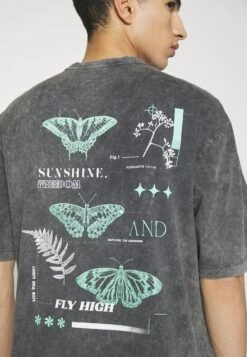 YOURTURN Unisex - T-Shirt Print - Mottled Black -Yourturn Verkoopwinkel 85777c824c2640959cc9b8fb1bb33069