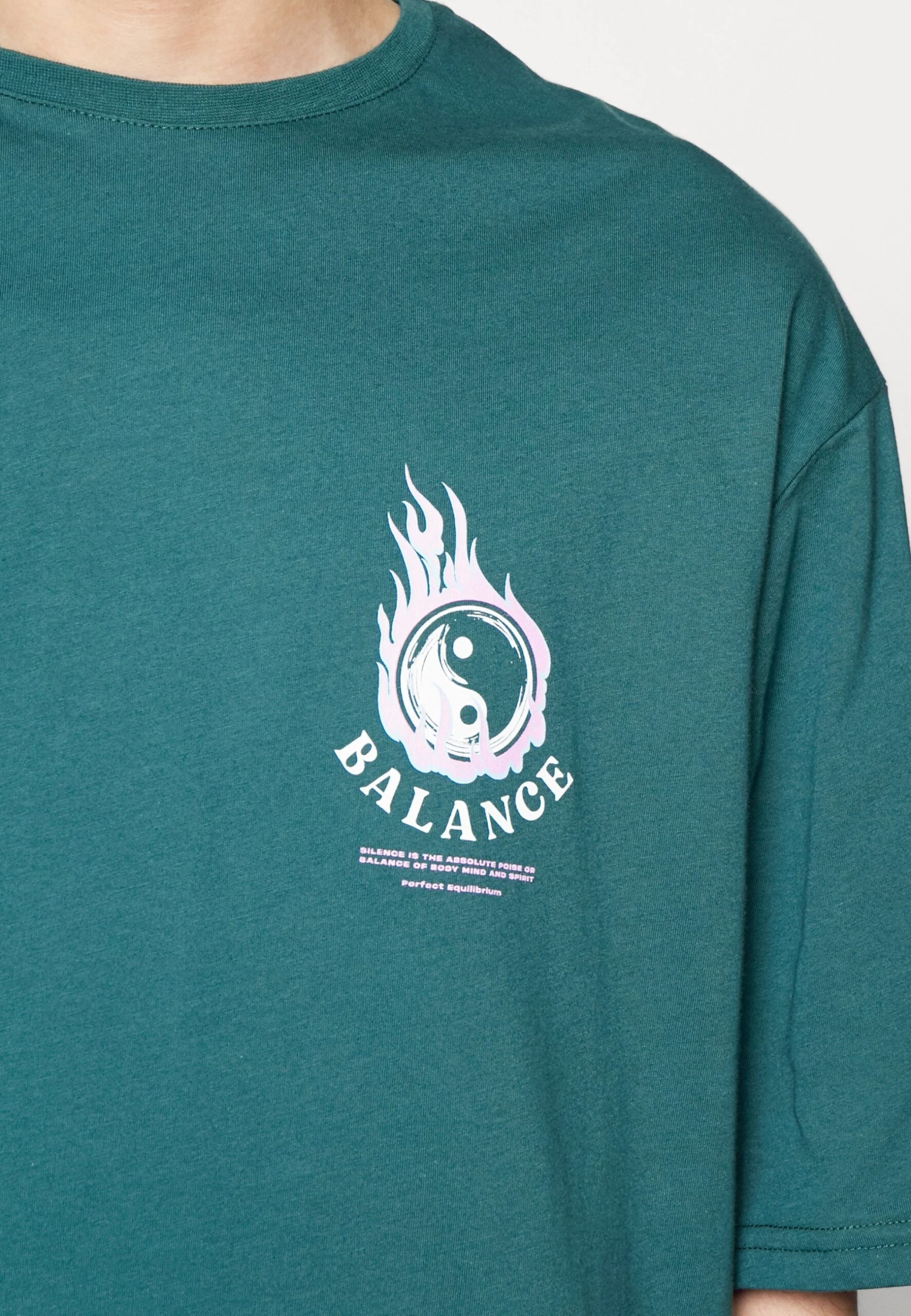 YOURTURN Unisex - T-Shirt Print - Dark Green 9 YOURTURN Unisex - T-Shirt Print - Dark Green - Afbeelding 7