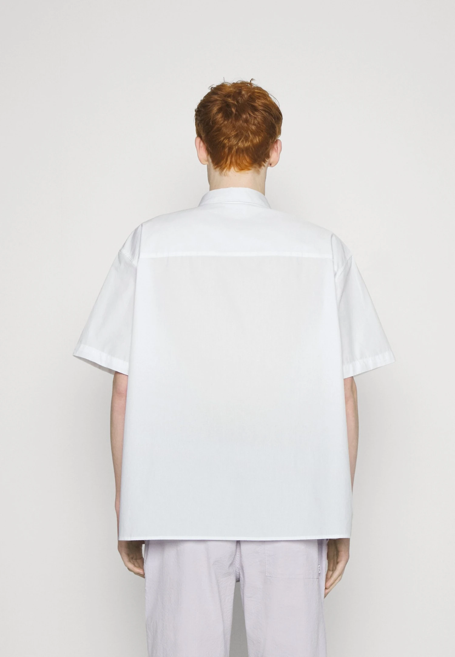 YOURTURN Plain Boxi Fit Unisex - Overhemd -White 5 YOURTURN Plain Boxi Fit Unisex - Overhemd -White - Afbeelding 3