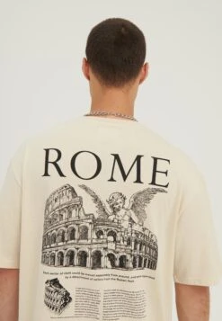 YOURTURN Rome Tee Unisex - T-Shirt Print - Mottled Light Brown -Yourturn Verkoopwinkel c774f4903f4a4a26b535e119279a3abe