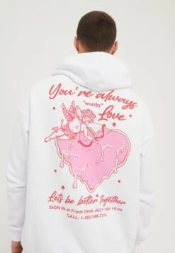 YOURTURN Heart Back Print Relaxed Hoodie Unisex - Hoodie - White 9 YOURTURN Heart Back Print Relaxed Hoodie Unisex - Hoodie - White -Yourturn Verkoopwinkel ce0ba314ea484cd1bc8cf5b8dacbcec9