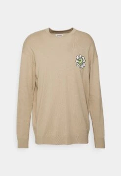 YOURTURN Crewneck With A Flower - Trui - Beige -Yourturn Verkoopwinkel d4257cdb440247a68158075ba029f34e