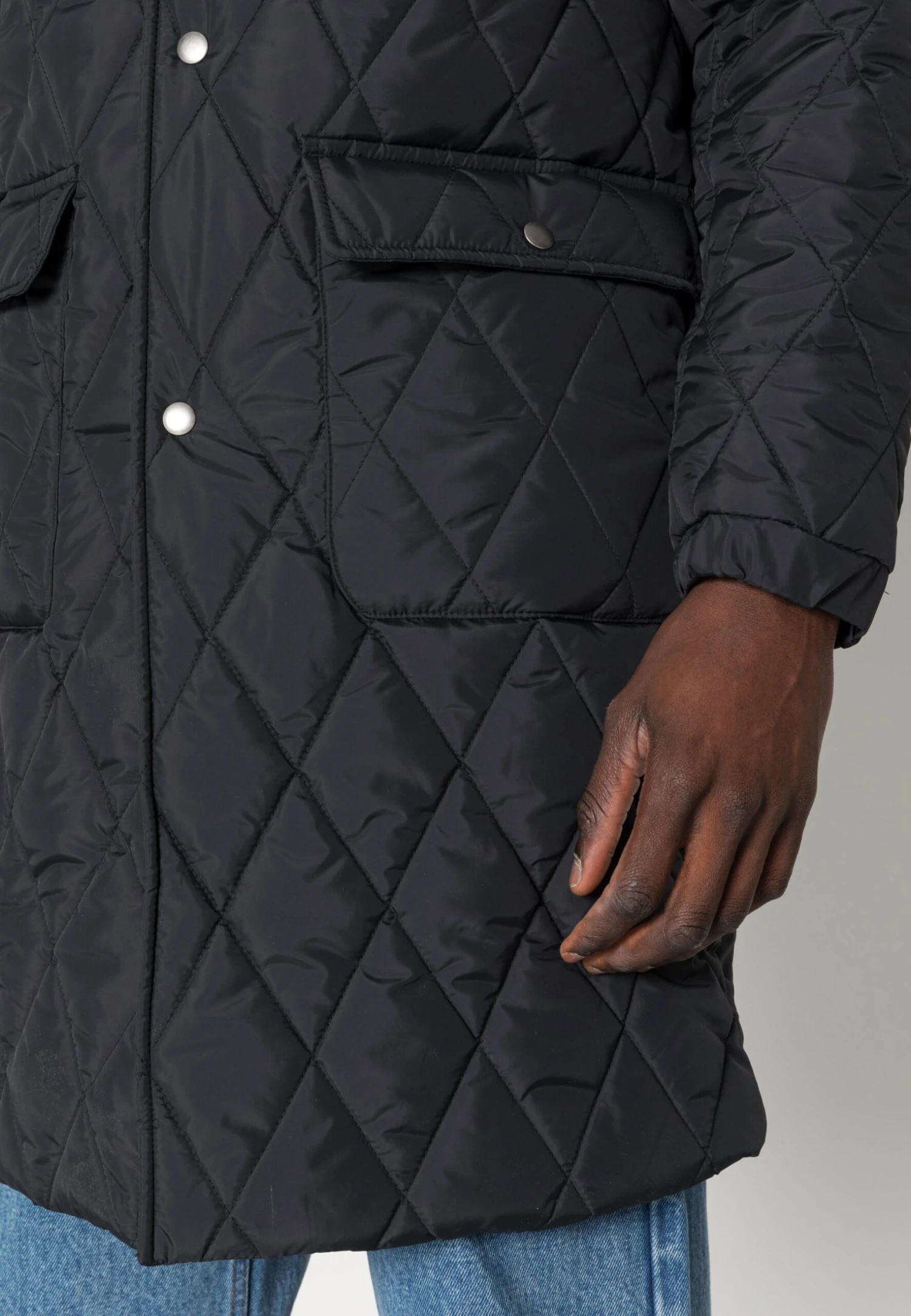 YOURTURN Coat Unisex - Halflange Jas - Black 7 YOURTURN Coat Unisex - Halflange Jas - Black - Afbeelding 5