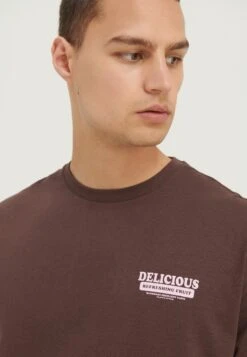 YOURTURN Unisex - T-Shirt Print - Brown -Yourturn Verkoopwinkel e69624d641f14794b4f668b4cc2b8b7b