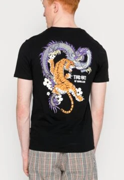 YOURTURN Dragon Tiger Tee - T-Shirt Print - Black
