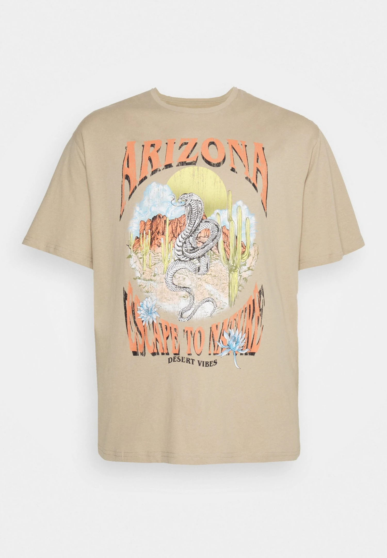 YOURTURN Unisex - T-Shirt Print - Beige 7 YOURTURN Unisex - T-Shirt Print - Beige - Afbeelding 5