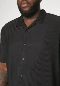 YOURTURN Plisse Shirt Unisex - Overhemd - Black -Yourturn Verkoopwinkel ebe953609ad041e29fb537e234f3f4d3