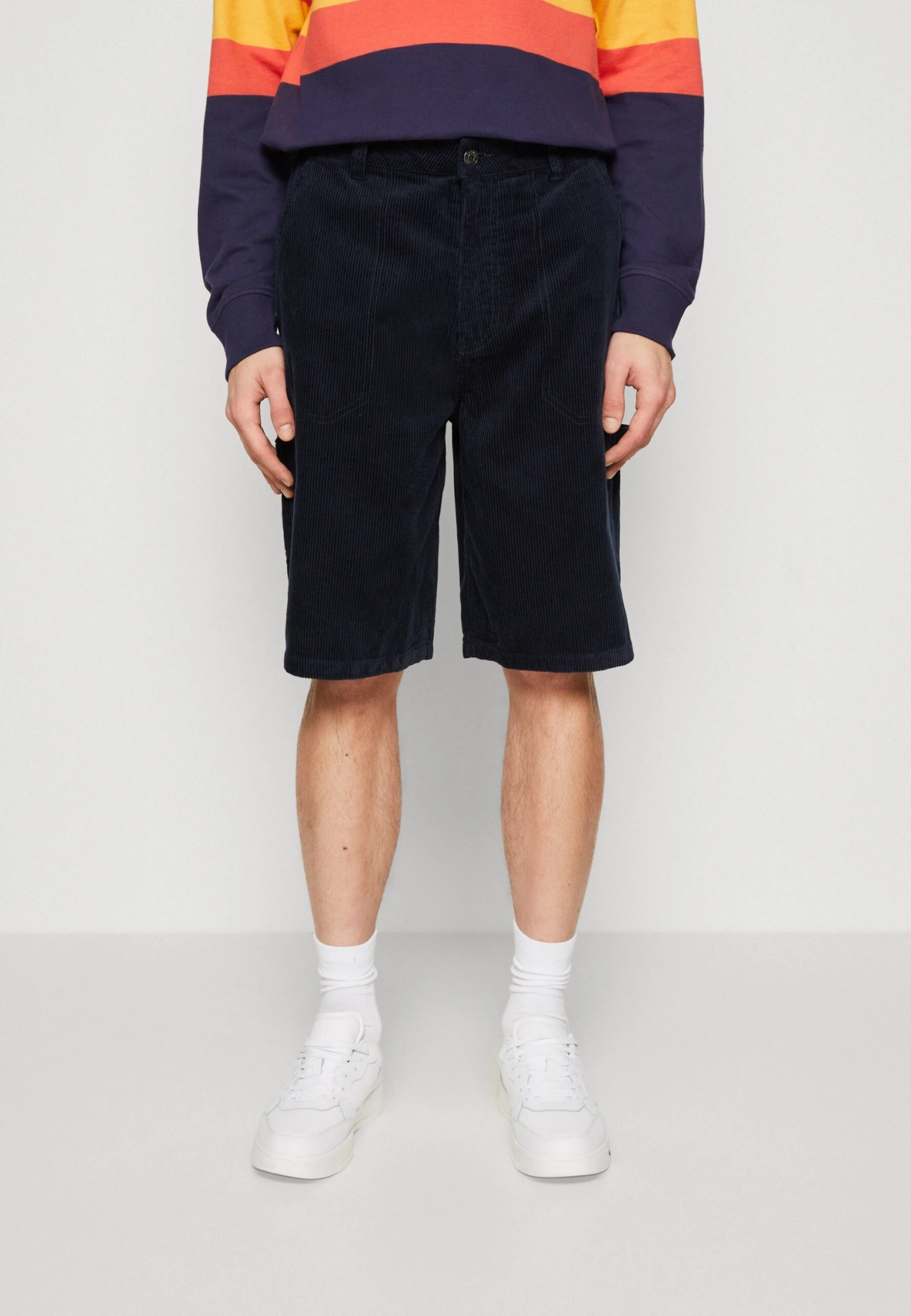 YOURTURN Wide Fit Carpenter Corduroy Unisex - Shorts - Dark Blue 3 YOURTURN Wide Fit Carpenter Corduroy Unisex - Shorts - Dark Blue