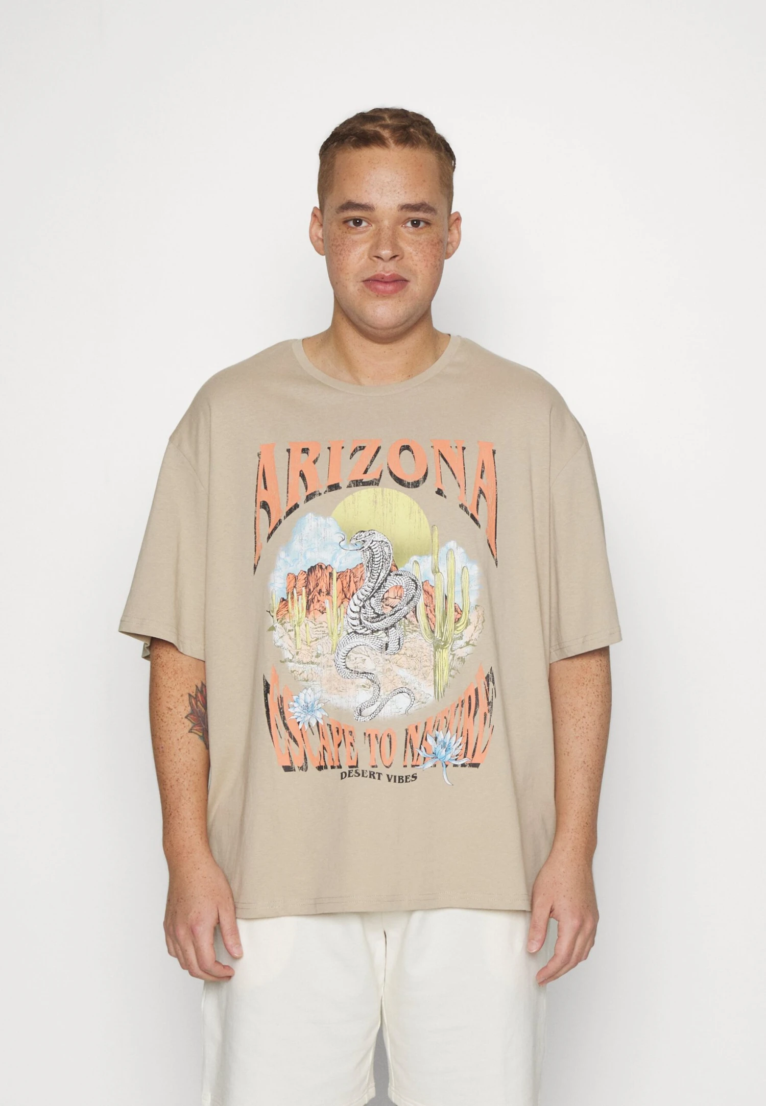 YOURTURN Unisex - T-Shirt Print - Beige 3 YOURTURN Unisex - T-Shirt Print - Beige