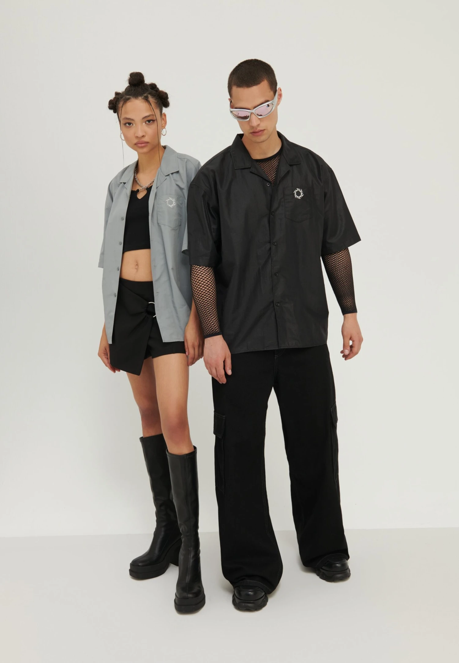 YOURTURN Unisex - Overhemdblouse - Black 4 YOURTURN Unisex - Overhemdblouse - Black - Afbeelding 2